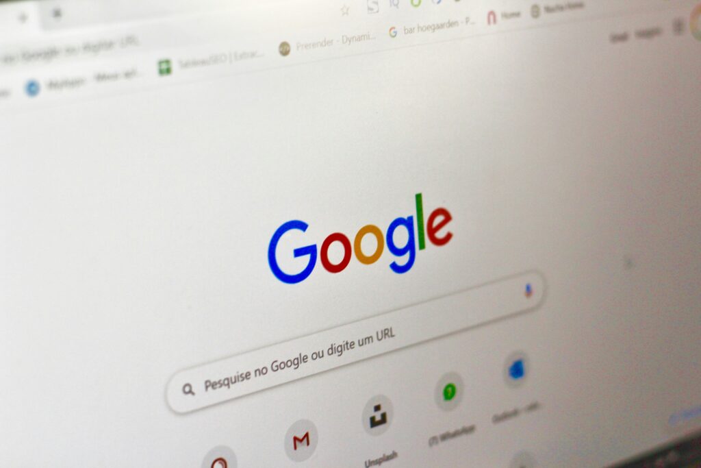 Googleのトップページの写真